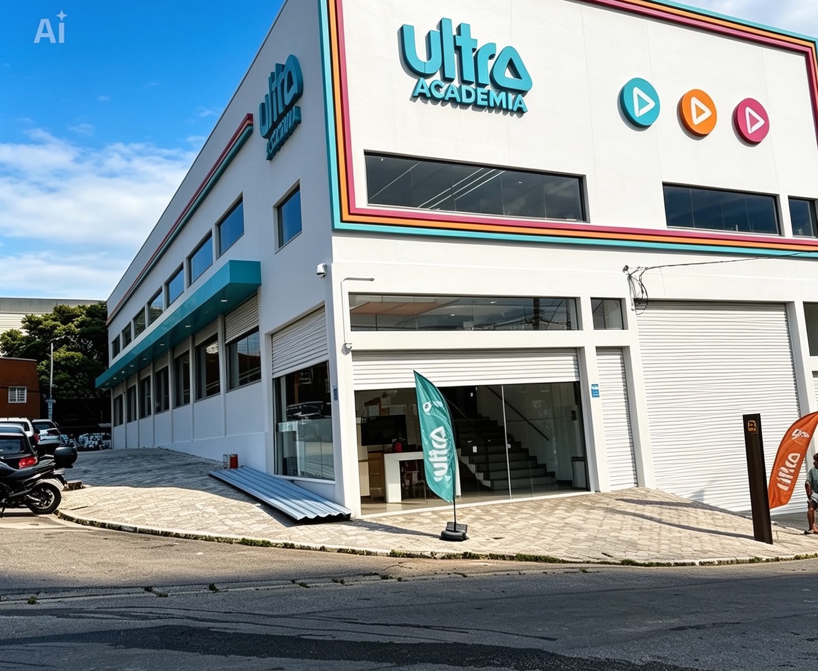 Ultra Academia - fachada do prédio comercial